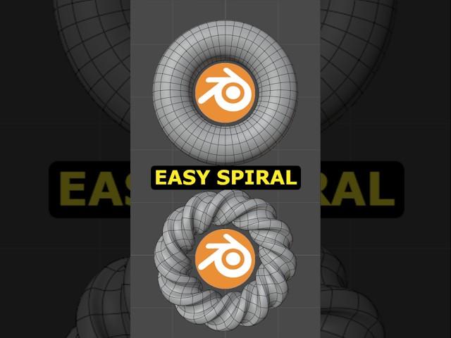 Fast Complex Spiral EASY Way - Blender #3d #blender #3dmodeling