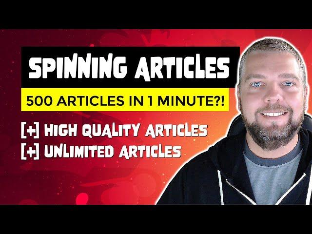 Article Rewriter Software: 500 HQ Articles in 1 Minute Spinner