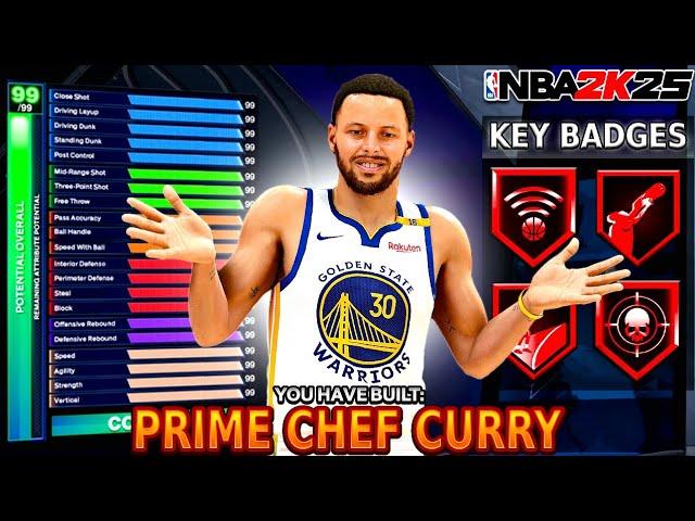 PRIME Steph Curry Build with 99 3pt: Best PG Build in NBA 2k25!