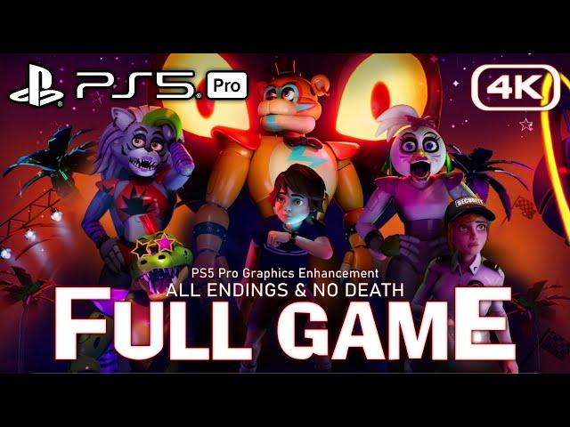 FNAF Security Breach PS5 Pro - FULL GAME Walkthrough (ALL Endings No Death) 4K 60FPS