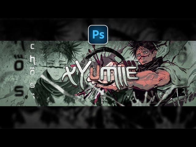 How I made this INSANE Anime Header | Photoshop Speedart