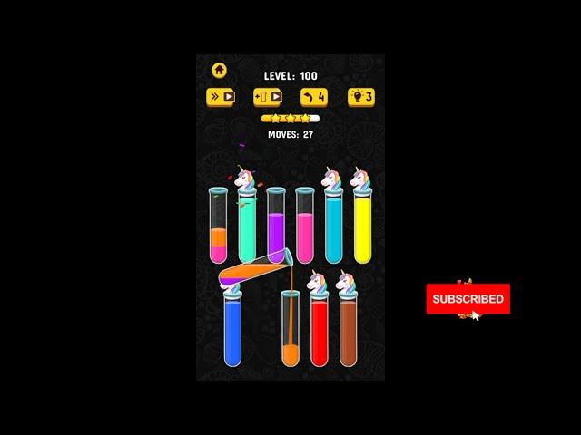 Color Water Sort 3D Gameplay |Hard Levels 95-100| Best Android Games