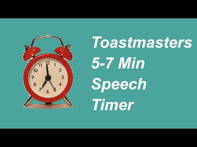 Toastmasters 5-7 minutes Speech Timer -- automatically change color and signal overtime