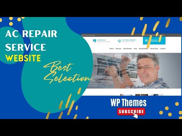 Create Air Conditioning Repair Service Website | Heating & AC Repair Theme | AirPro WordPress Theme