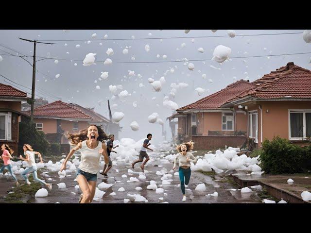 Stones from the sky: Tourists flee giant hail in Italy! News Disaster Europe