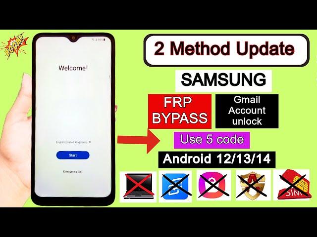 Finally  2 New Method 2024 | Samsung Frp Bypass Android 12/13/14 Without pc |Google Account Remove