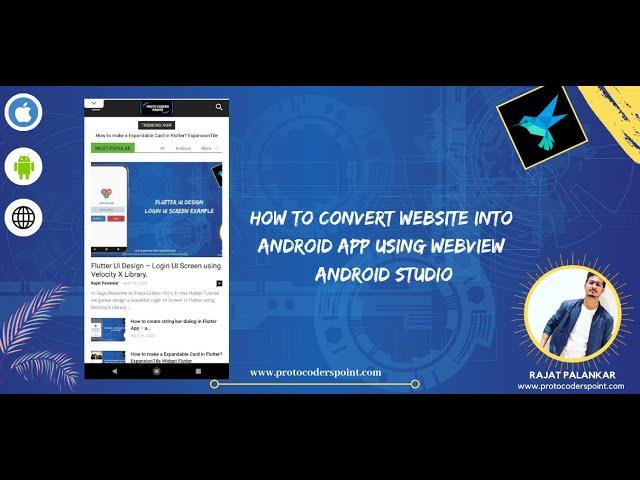 How to Convert Website into Android App using WebView | Android Studio