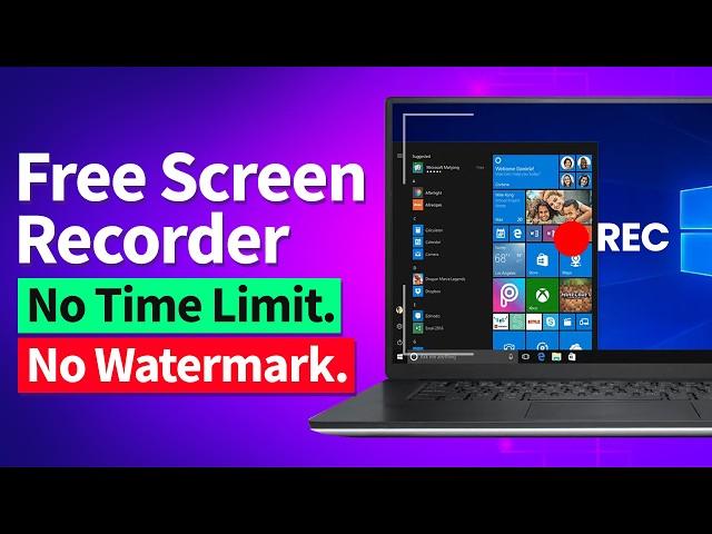 How to Screen Record on Windows 10 for FREE | No Watermark No Time Limit