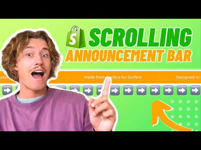 Add Scrolling Announcement Bar on Dawn theme Shopify | 2024