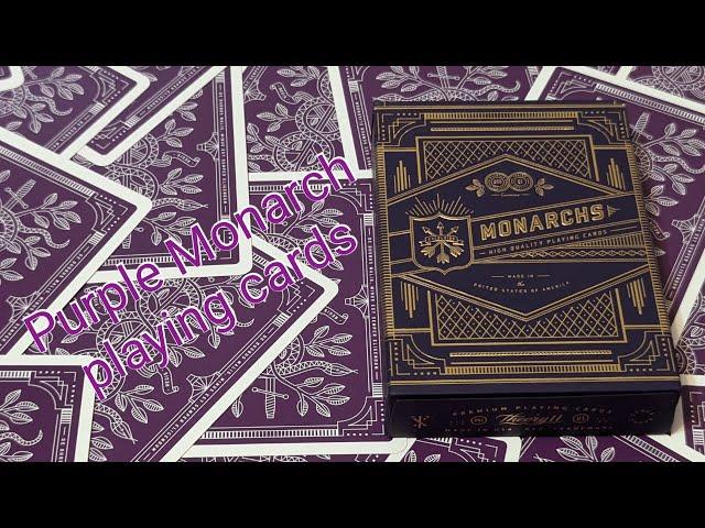 Daily deck review day 226 - Purple Monarchs playing cards By Theory11