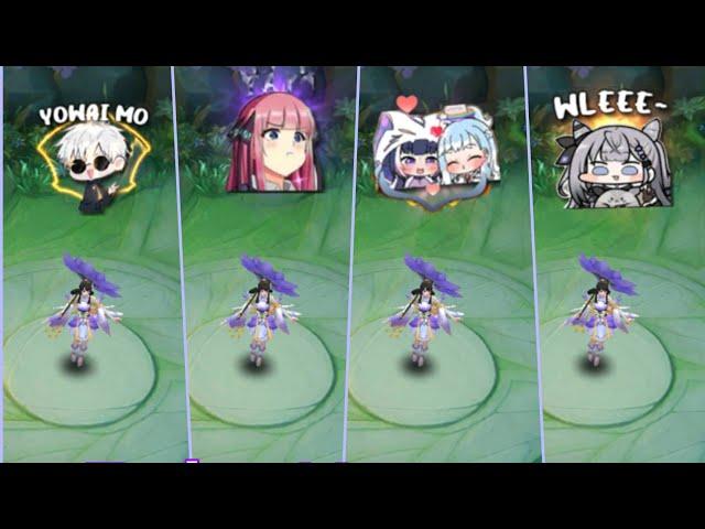 Script Emote MLBB Kobo Kanaeru, Vestia Zeta, Nino