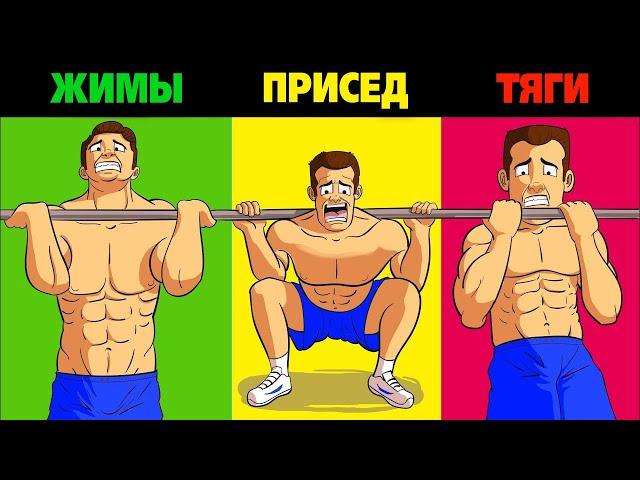 Всего 7 упражнений нужны МУЖЧИНЕ, чтобы НАКАЧАТЬСЯ! Лучшие БАЗОВЫЕ упражнения