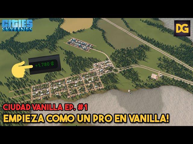 Como EMPEZAR una ciudad en Cities Skylines, en SIN MODS, con PRESUPUESTO MÍNIMO Y EN MODO DIFICIL