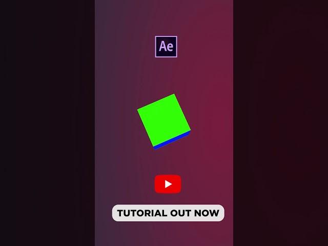 3D Animation of Cube in After Effects - After Effects Tutorial | Graphics Coder