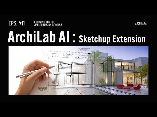 AI Rendering in SketchUp with Archilab AI 1.0 BETA! #ai #architecture