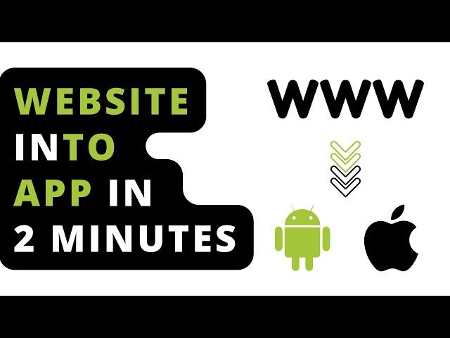 Convert Website to App in 2 Minutes (Android and iOS)