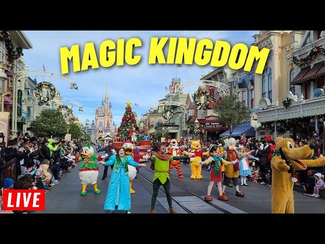  LIVE: Magic Kingdom Saturday for rides and the Christmas parades at Walt Disney World 12/21/2024