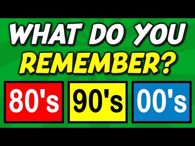 Can You Remember the 80s, 90s & 00s? | Trivia Quiz