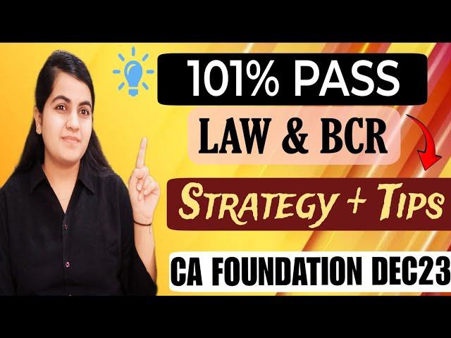 How To Score 70+ in Law in 10 Days  For CA Foundation Dec 23  | CA Learners