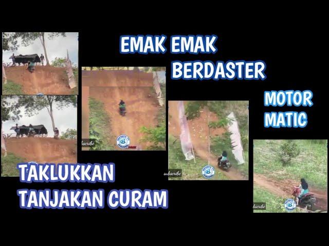 Emak berdaster taklukkan tanjakan curam||tanjakan trail#emakemak#thepowerofwomen