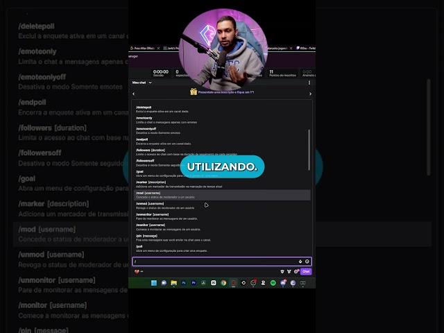 Comandos de MOD na Twitch