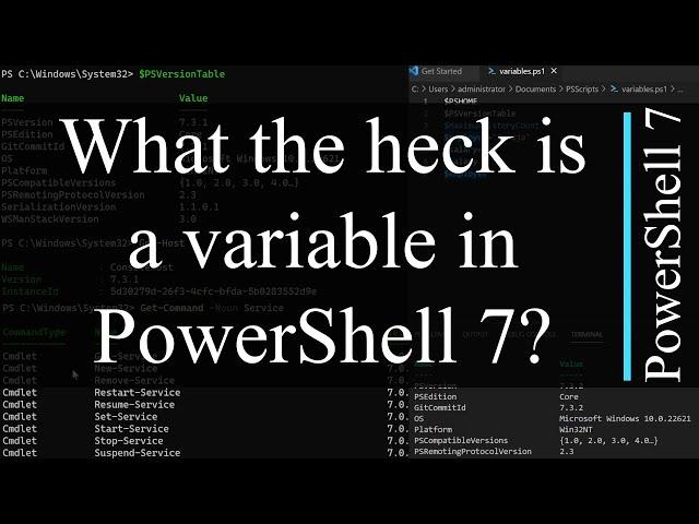 PowerShell 7 Tutorial 5: Variables in PowerShell 7