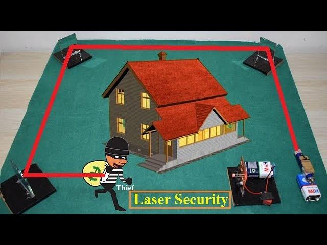 Laser Light Security Project, Science Project, Laser Home Security Alarm Project #science