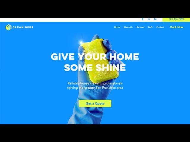 HOW TO MAKE A CLEANING BUSINESS WEBSITE ON WIX 2024