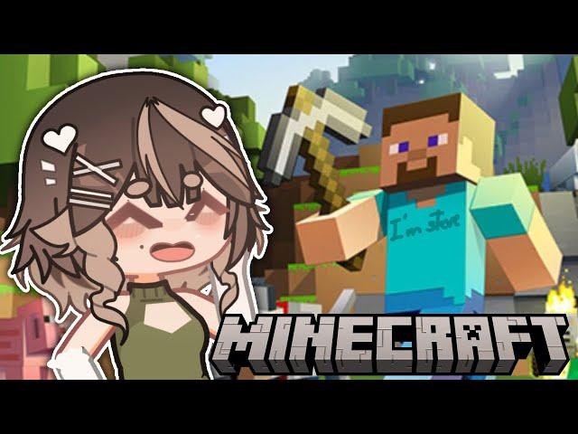 Playing Minecraft on pc for the first time!!