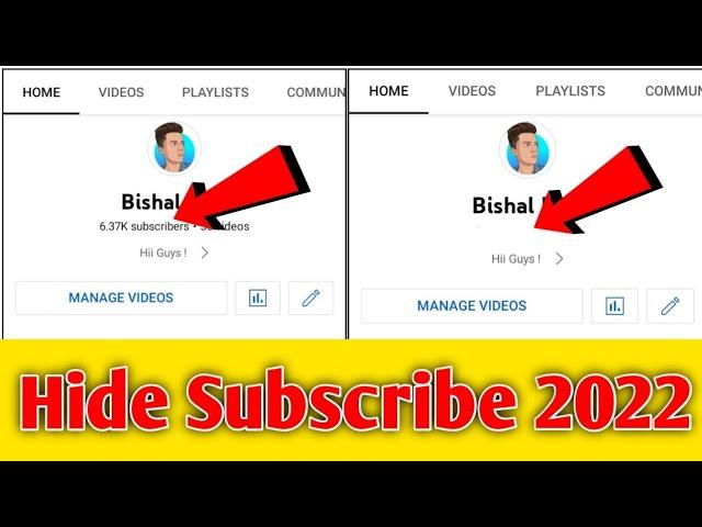 how to hide subscribers on youtube in mobile 2022 | Bishal tech