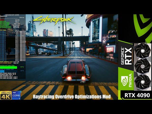 Cyberpunk 2077 RT Overdrive Optimization Mod 4K DLSS3 | RTX 4090 | i9 13900K 6GHz