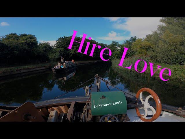 Hire Boats and a Big Old Dutch Barge share the River Lee. Moving Day.