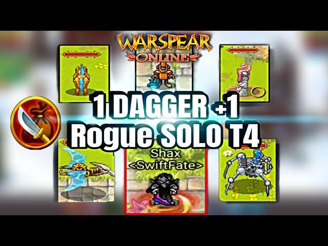 Warspear Online | Rogue Solo T4 Using 1 Dagger +1