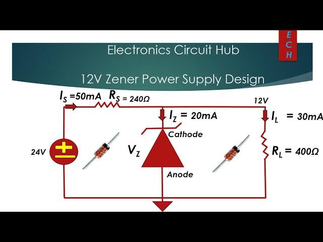 12V Zener Power Supply Design || Calculation & Thermal Analysis || Voltage Regulator CKT Realization