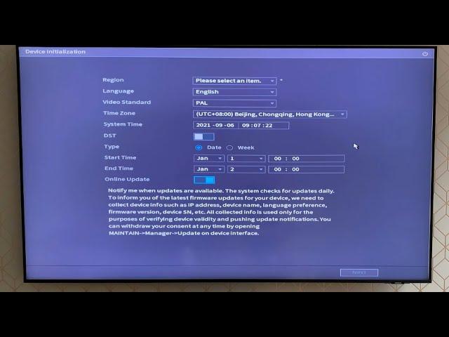 Step by step Dahua NVR Basic Setup