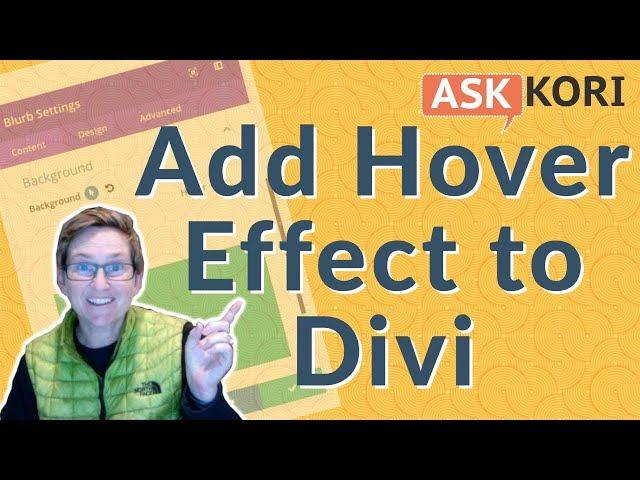  NEW  WordPress Divi Theme Hover Effect - Simple Steps  