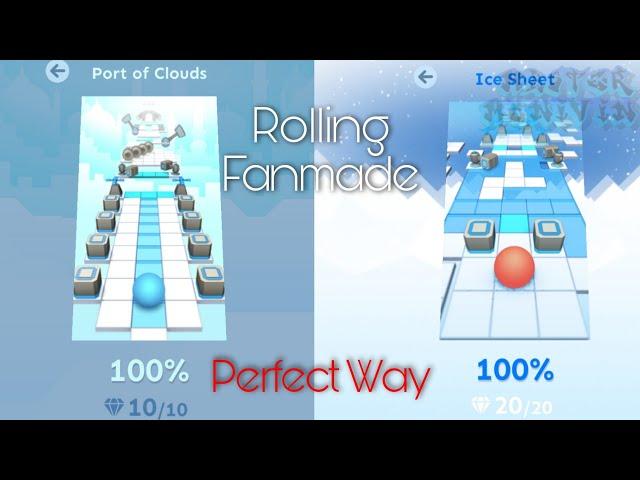 Rolling​ Fanmade - Port of Clouds & Ice Sheet | Rolling Sky Edit | MasterMonivin