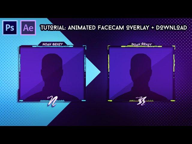 Tutorial: Animated Facecam Overlays + Download | Photoshop & After Effects by Qehzy