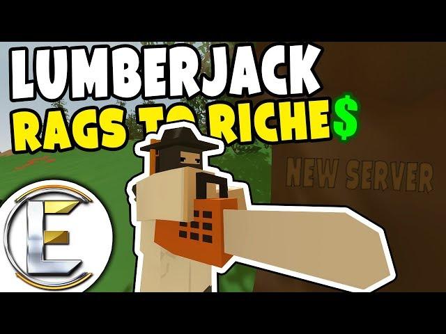 LUMBERJACK - Unturned Roleplay RTR EP 1 (Making Money by Cutting Down Trees)