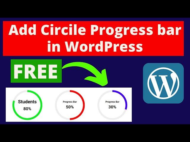 Progress Bar | How to add Circile Progressbar in WordPress Elementor use