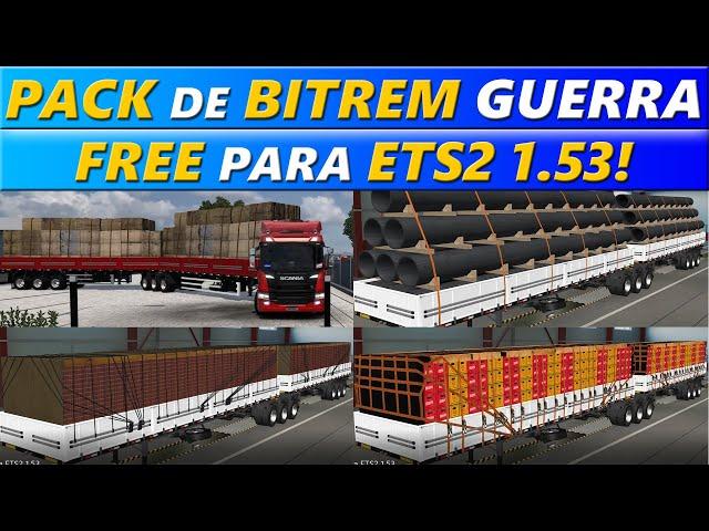 PACK de BITREM GUERRA 9 EIXOS para ETS2 1.53 TOP de MAIS!