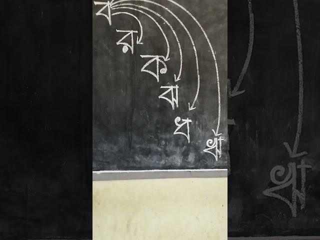 ব থেকে র,ক,ধ,ঝ,ঋ।বাংলা বর্ণমালা লেখার মজার কৌশল। #shorts