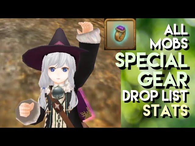 Toram Online: All Mobs Special Gear Drop List | Stats | chae_