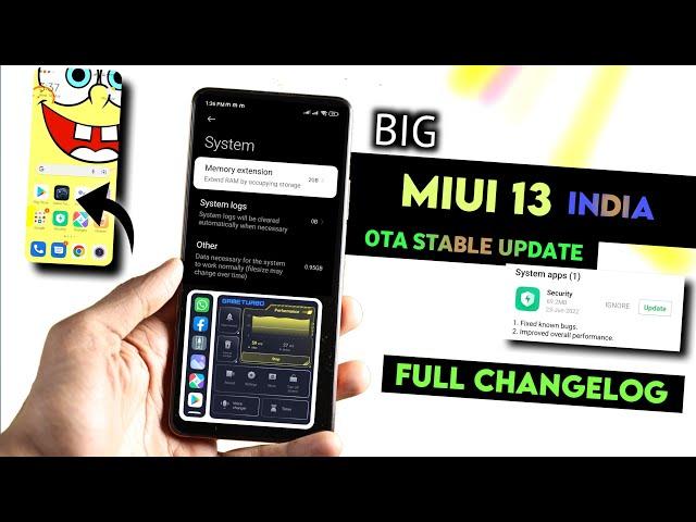 Official MIUI 13 New System App Stable Update India New Features