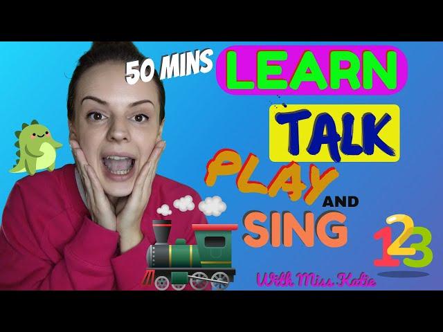 Learn To Talk and Play | Toddler and Baby Learning Video | Nursery Rhymes | Wheels On The Bus + More