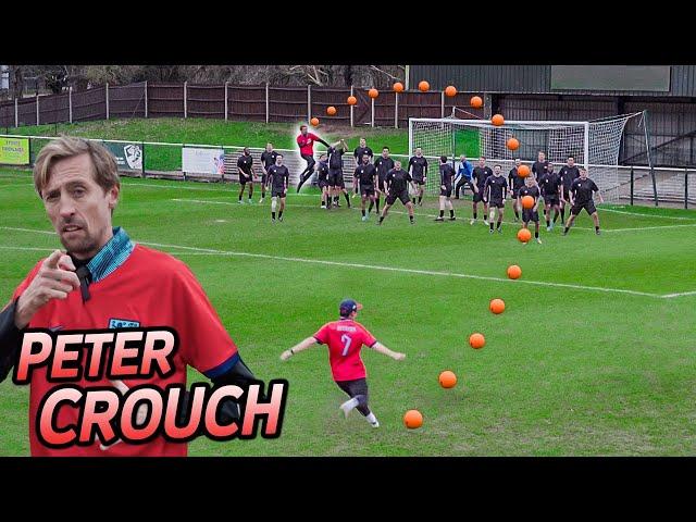 CAN PETER CROUCH SCORE VS 11 DEFENDERS? (EPIC CHALLENGE)