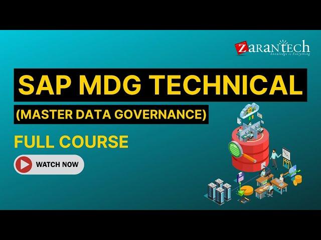 SAP MDG Technical Full Course | ZaranTech