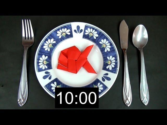 How to fold an origami fish in 10 seconds!