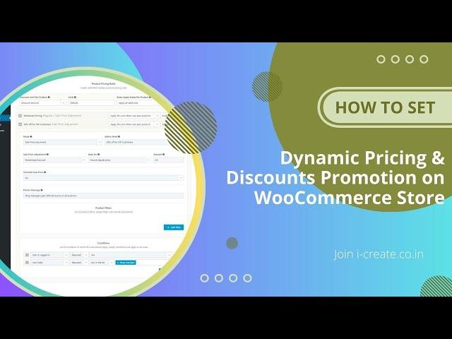 Dynamic Pricing & Discounts Promotion for WooCommerce Store | How to Set Discounted Pricing Model