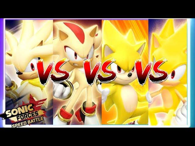 |super sonic vs movie super Sonic vs super shadow vs super silver |Sonic forces speed battle